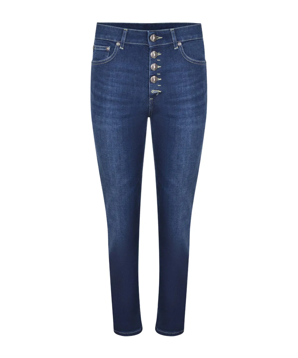 Buttoned Cropped Jeans