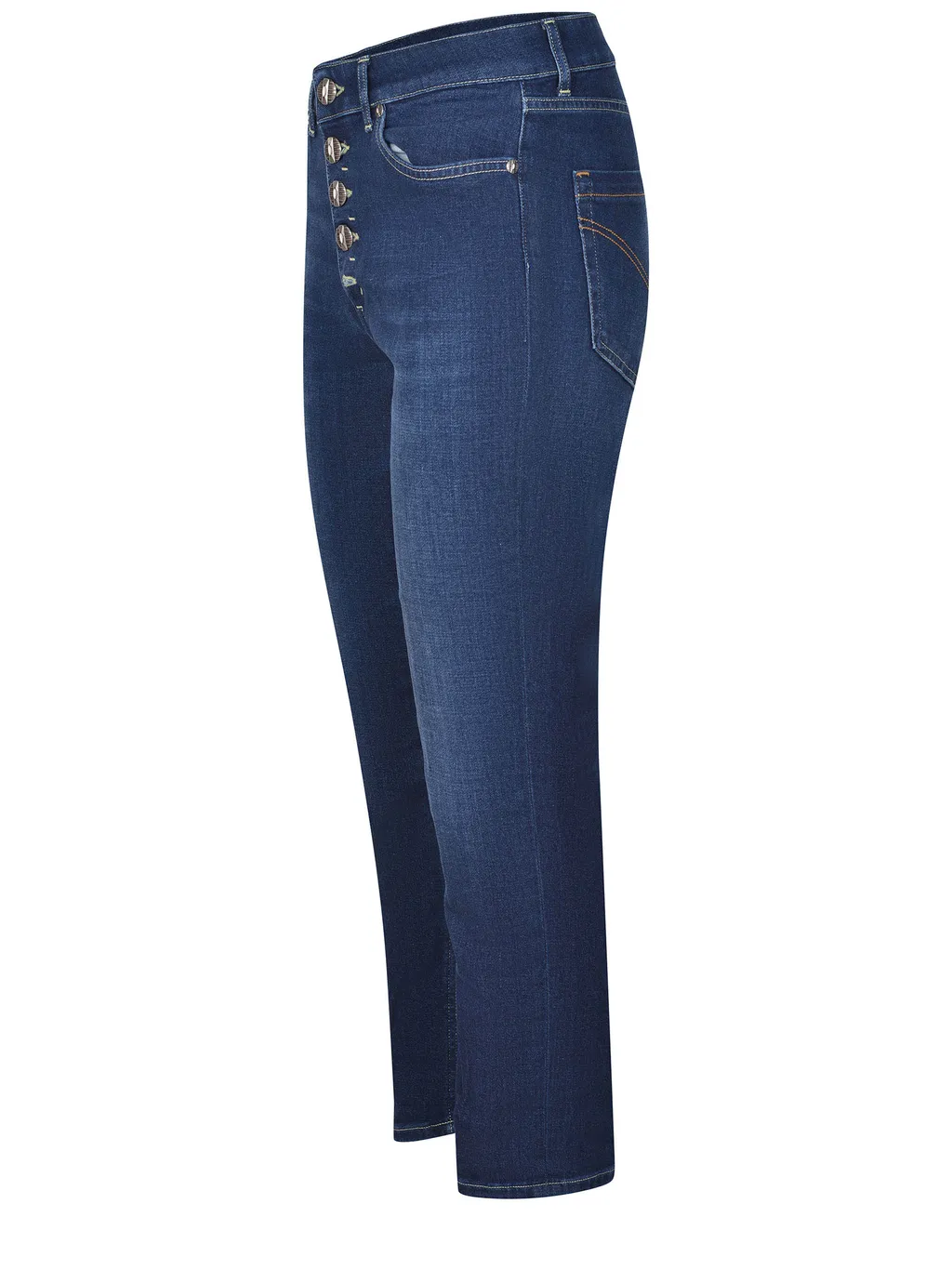 Buttoned Cropped Jeans