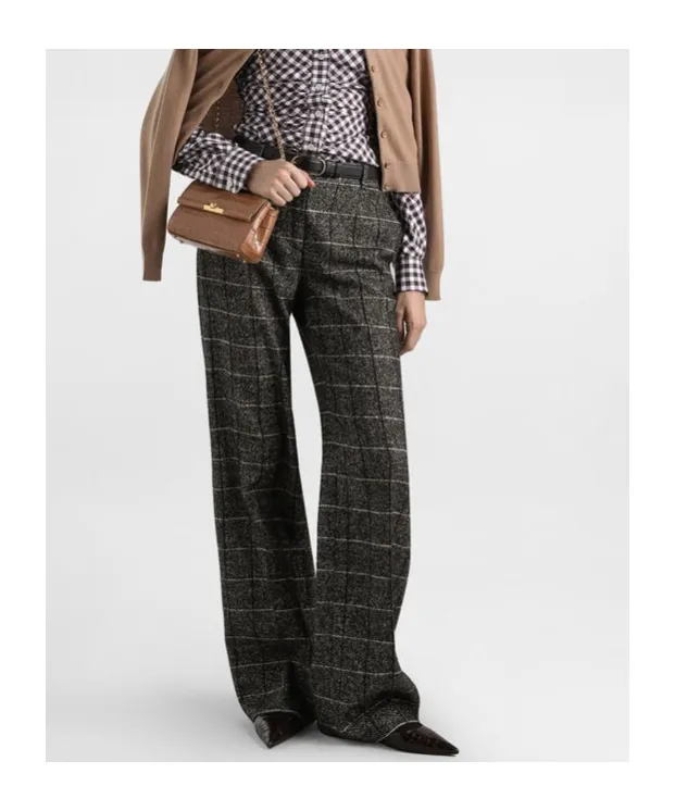 Check-Pattern Trousers