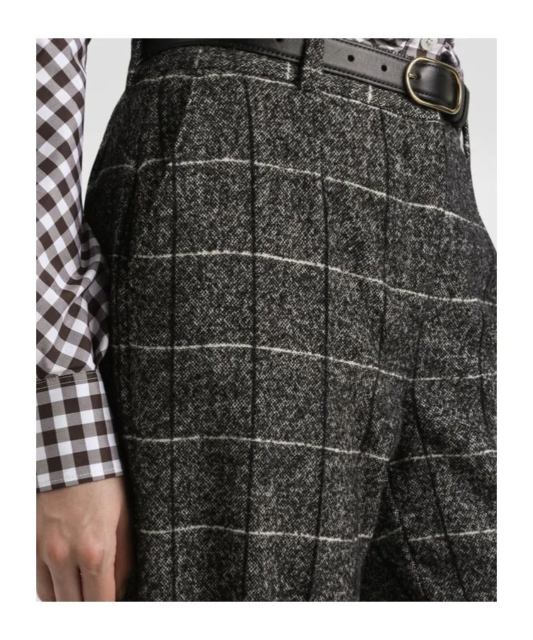 Check-Pattern Trousers