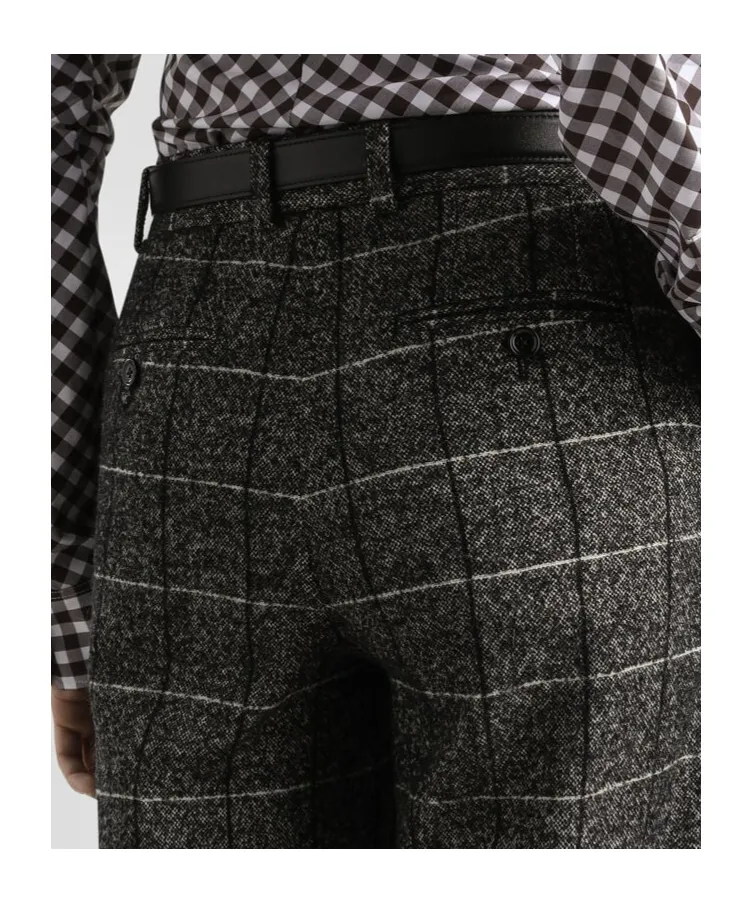 Check-Pattern Trousers