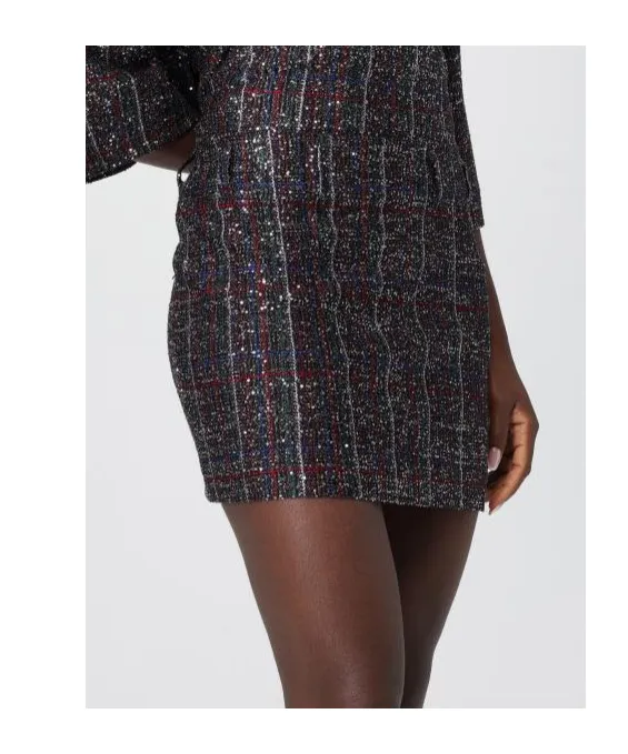 Sequin Tartan Skirt