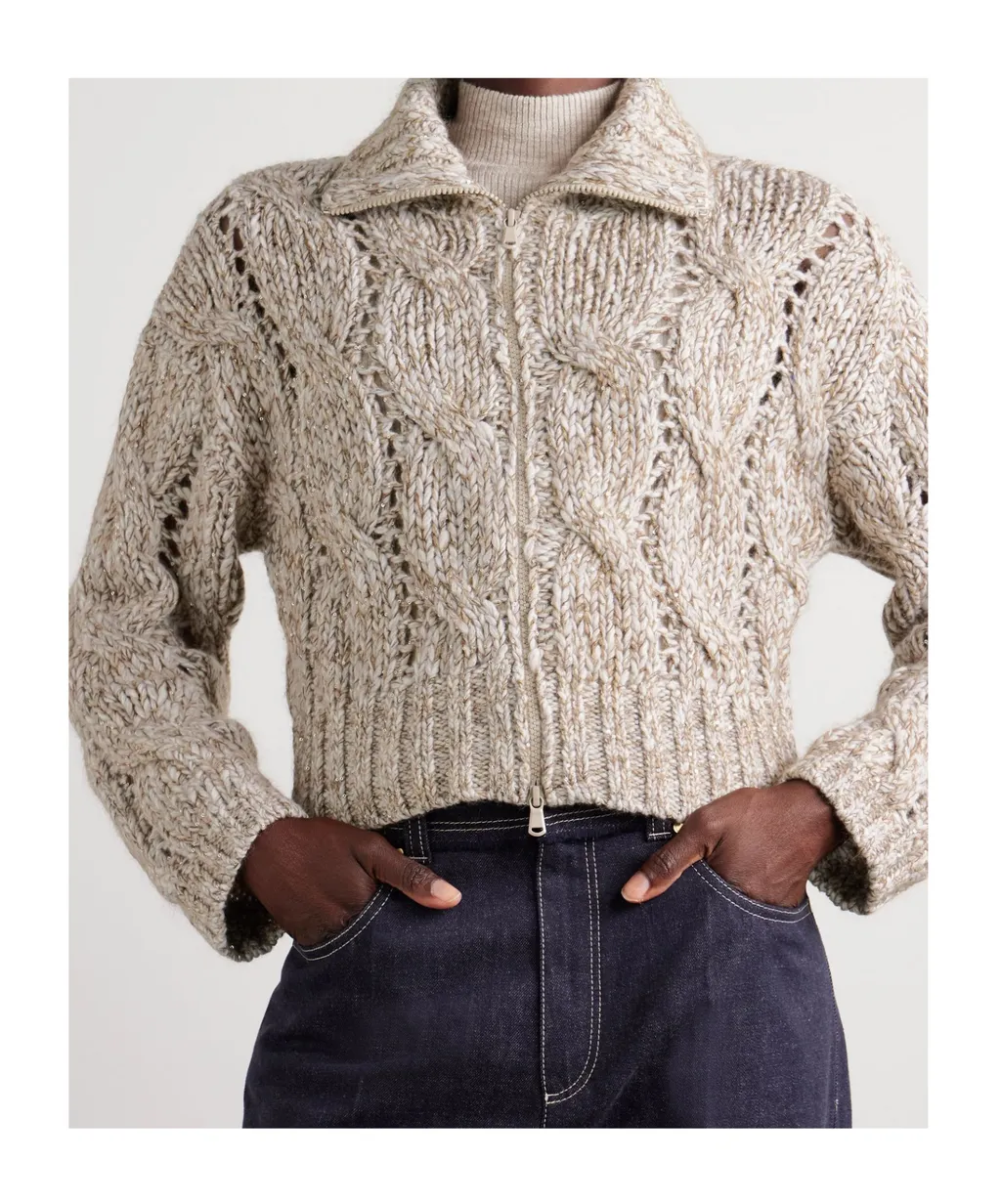 Long Sleeved Zip-Up Cardigan