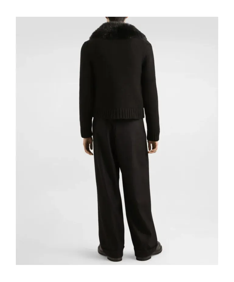 Fur Collar Buttoned Jacket