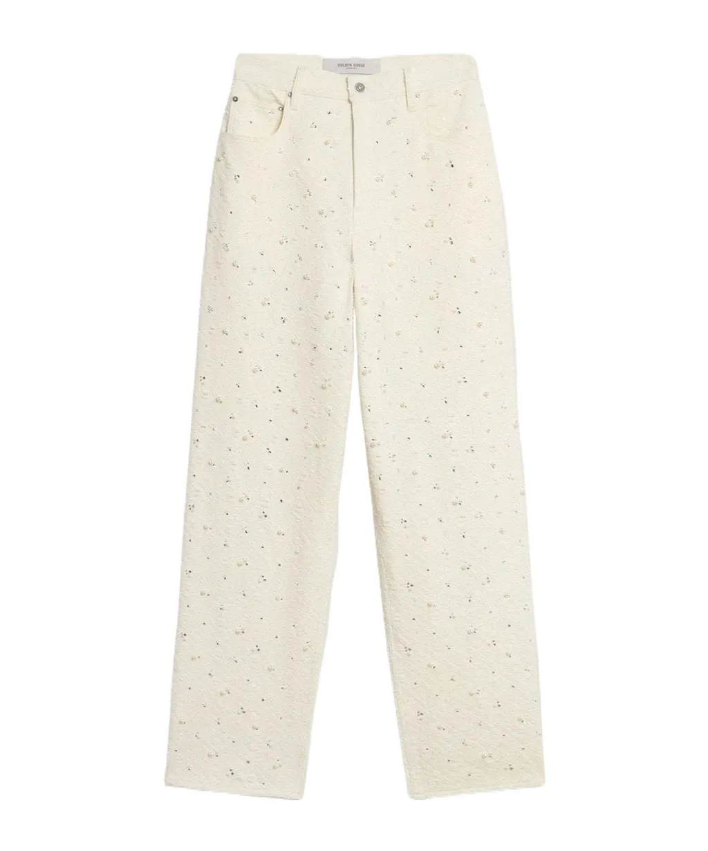 Straight-Leg Embellished Jeans