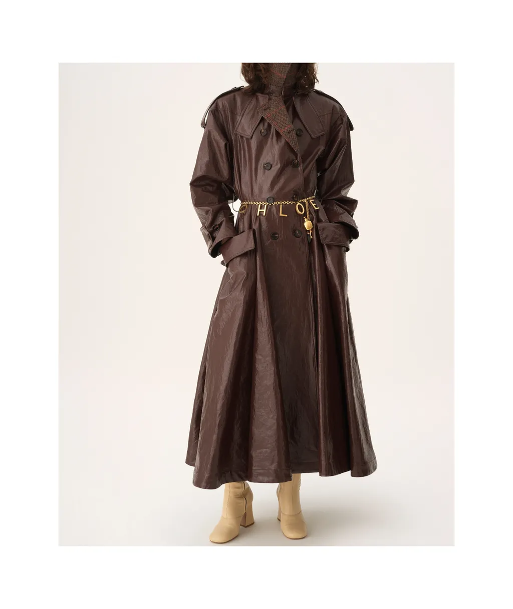 Double-Breasted Long Riding Coat