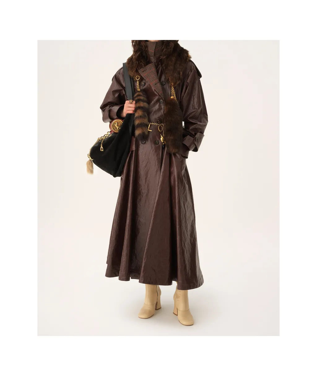 Double-Breasted Long Riding Coat