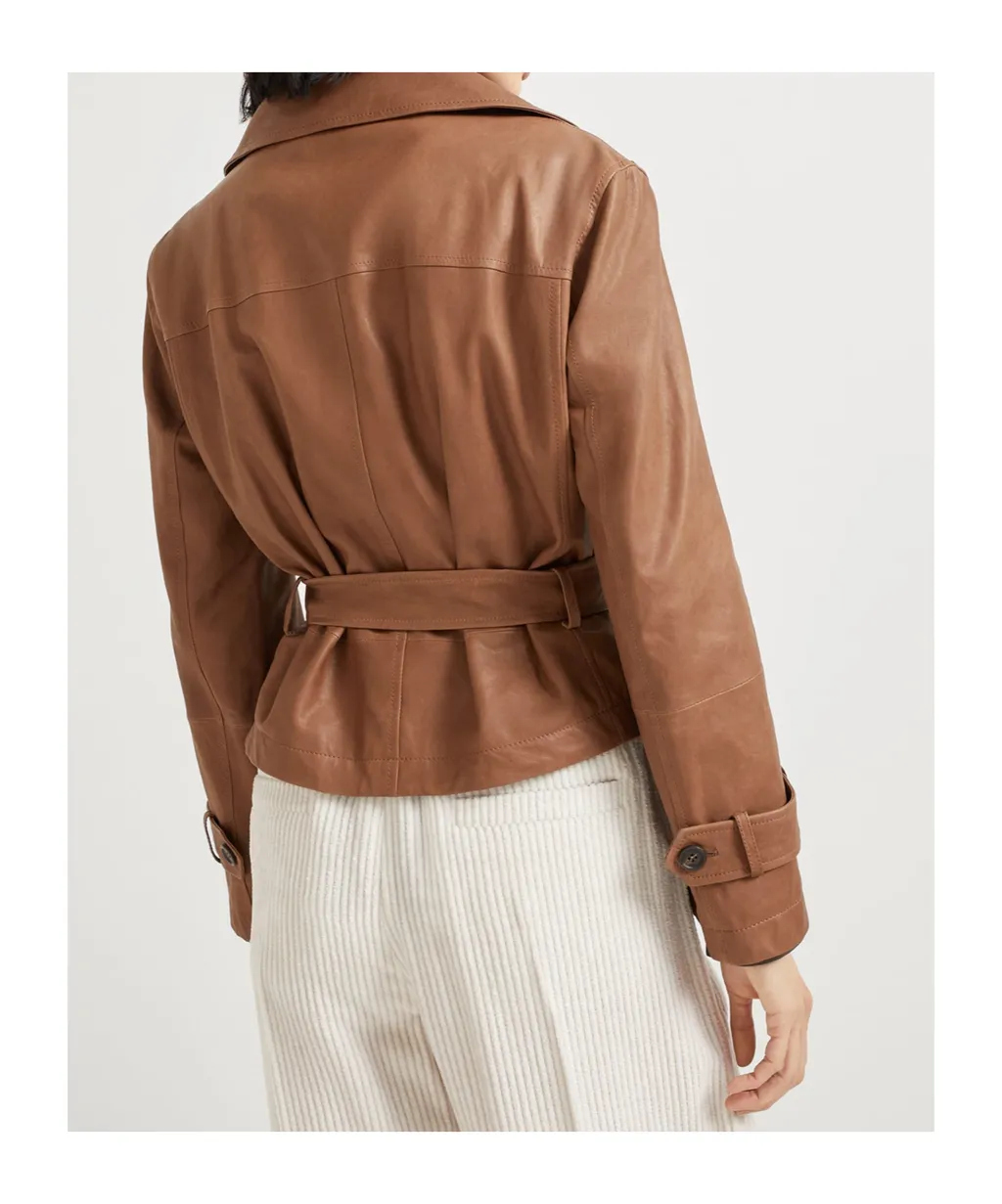 Vintage Cropped Trench Jacket