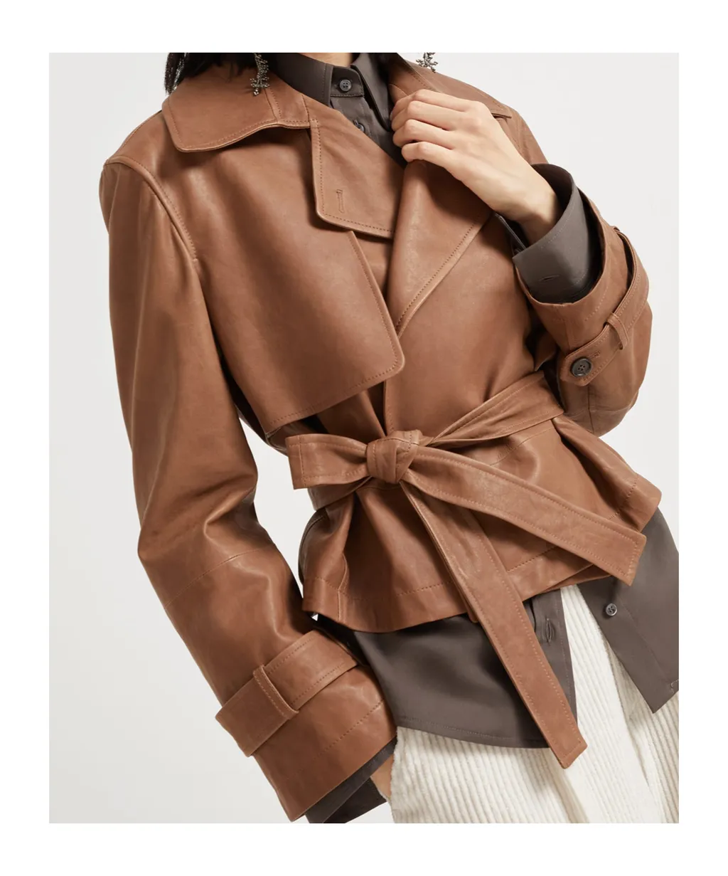 Vintage Cropped Trench Jacket