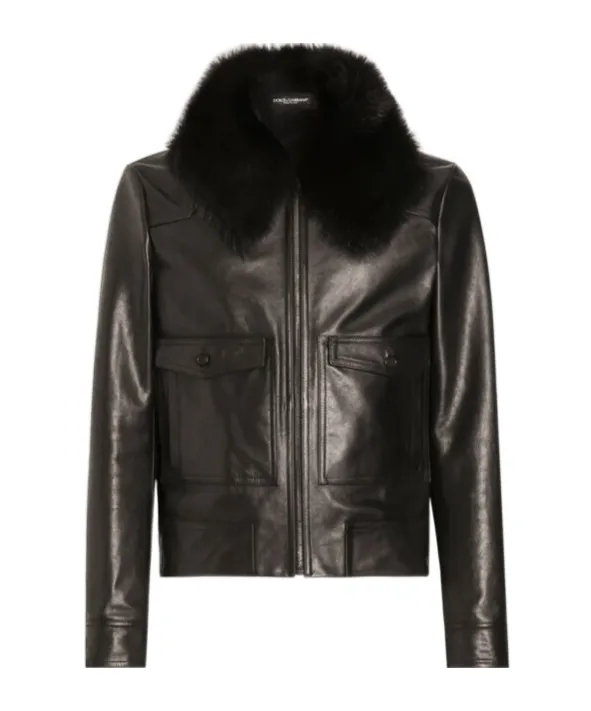 Fur Collar Zipped Jacket