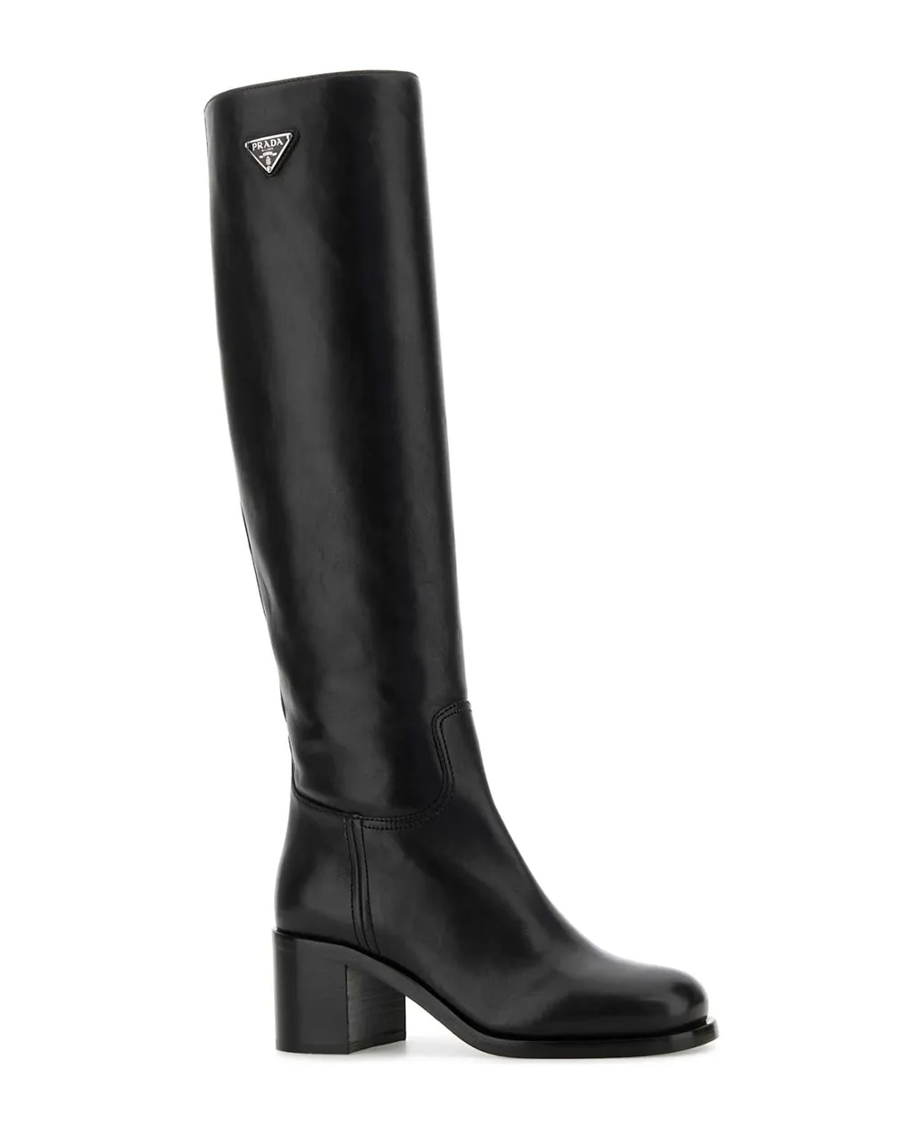 Triangle-Logo Knee-High Boots