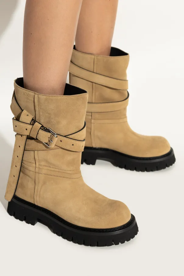 Buckle-Strap Boots