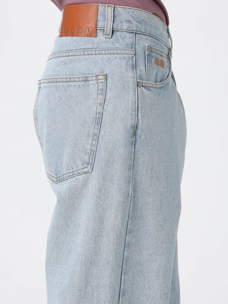 Marbled Denim Trousers