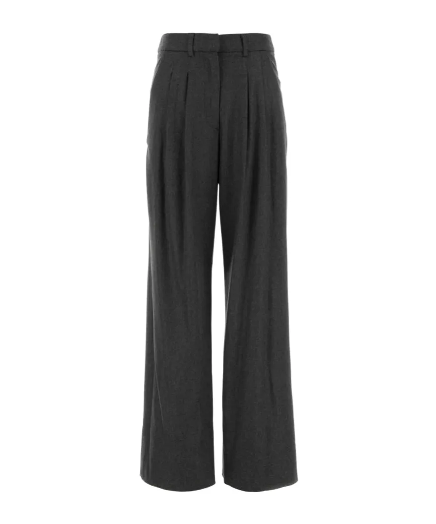 Pleated Wide-Leg Pants
