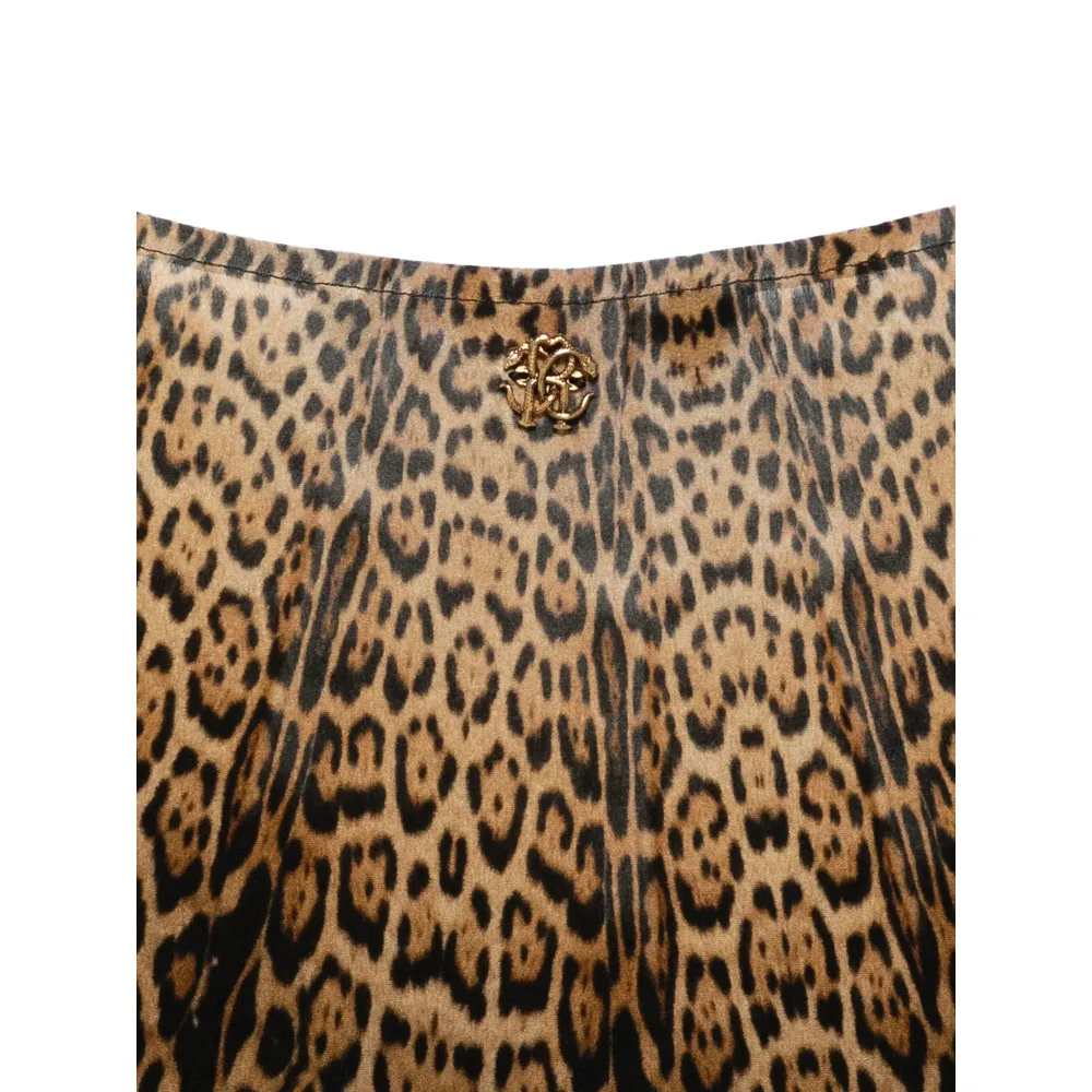 Self-Tie Leopard-Print Dress
