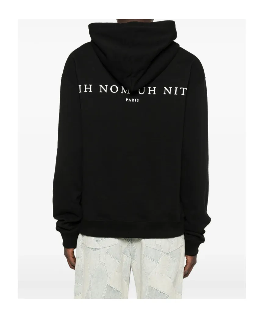 Balaclava-Printed Drawstring Hoodie