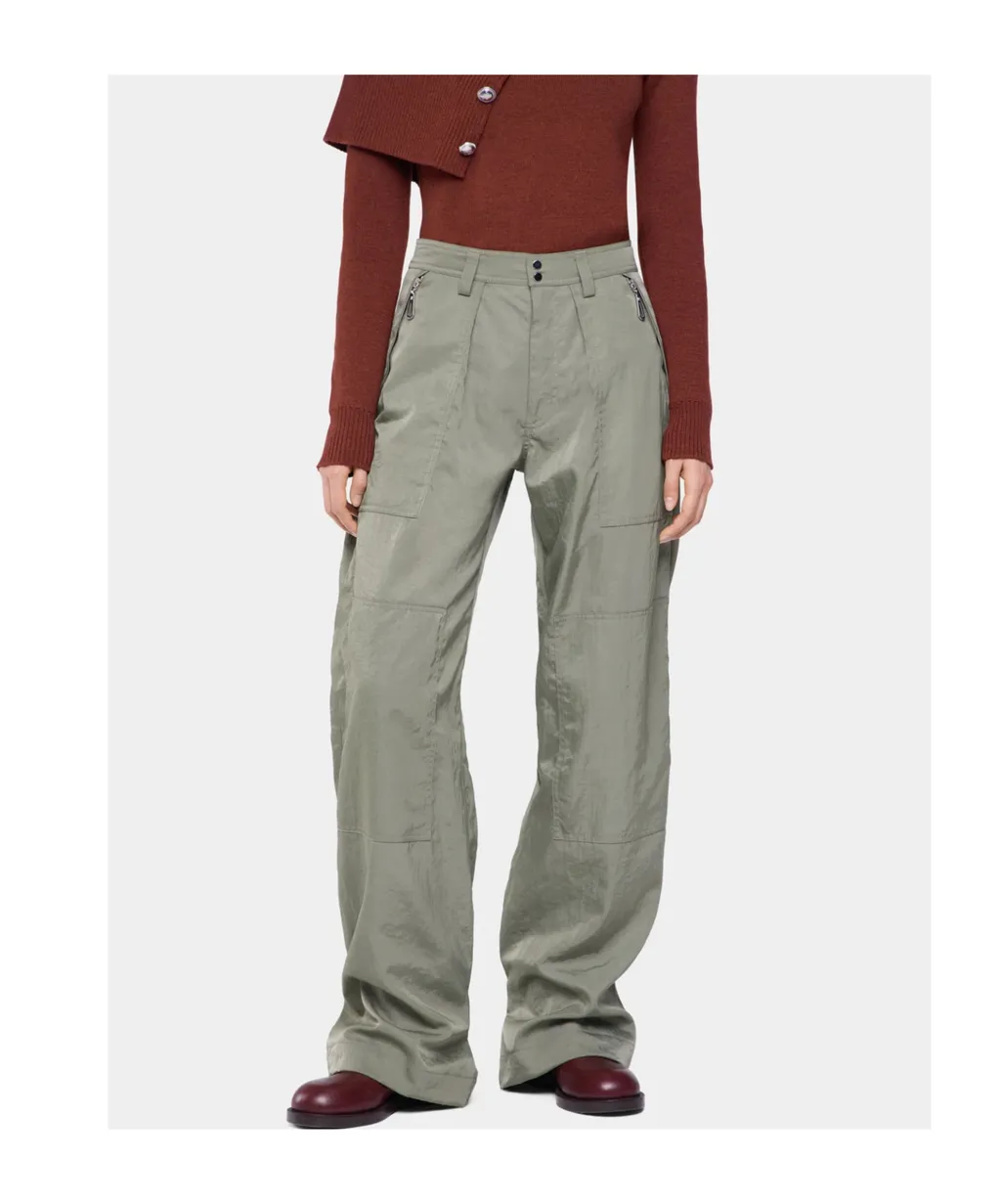 Pleated Button Fastened Trousers