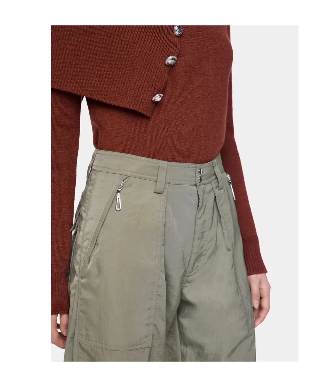 Pleated Button Fastened Trousers