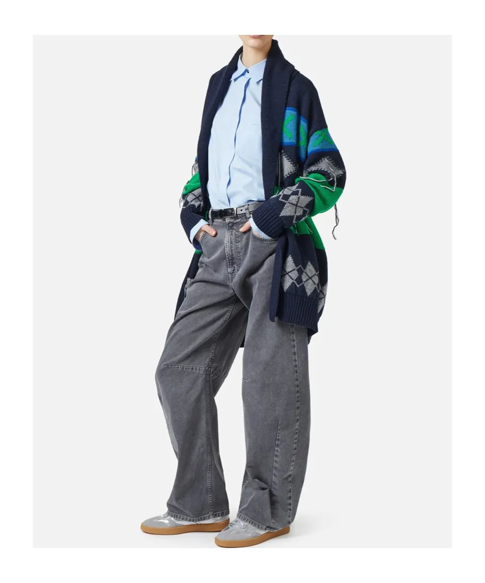 Geometric Pattern Cardigan