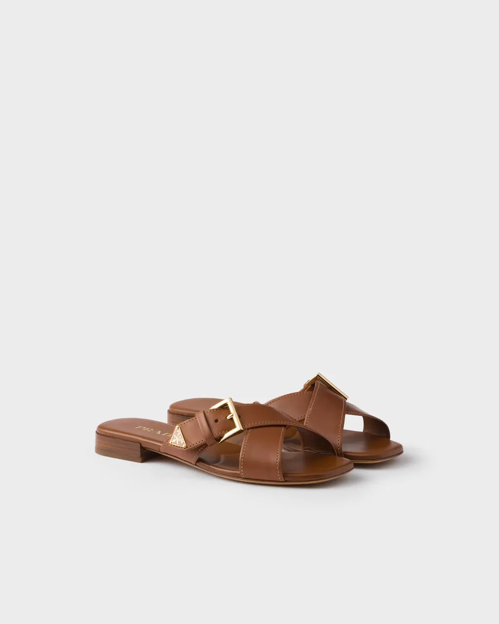 Logo Plaque Buckled Sandals