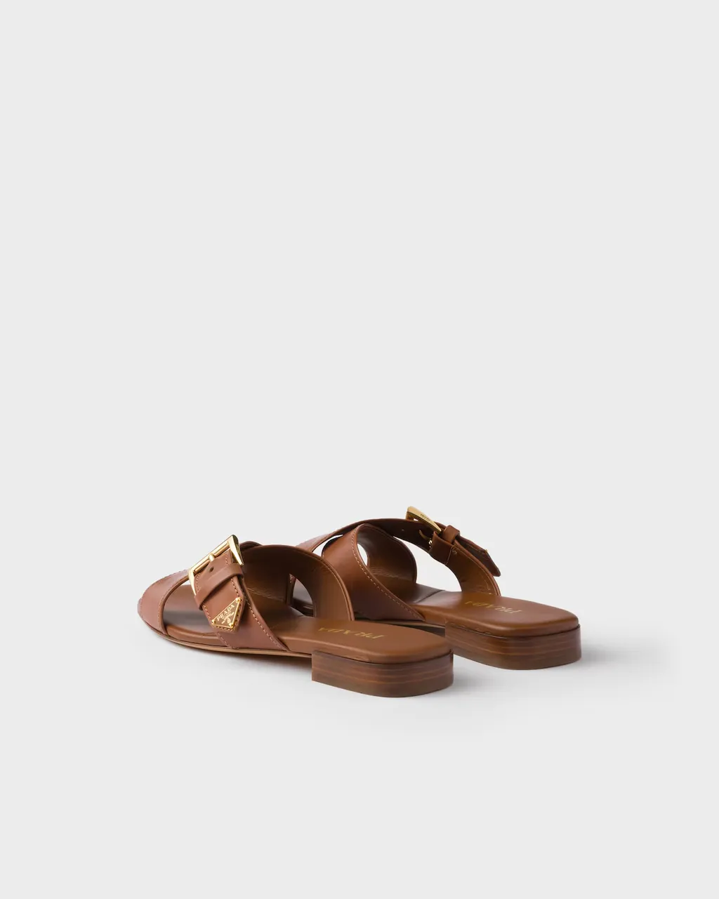Logo Plaque Buckled Sandals
