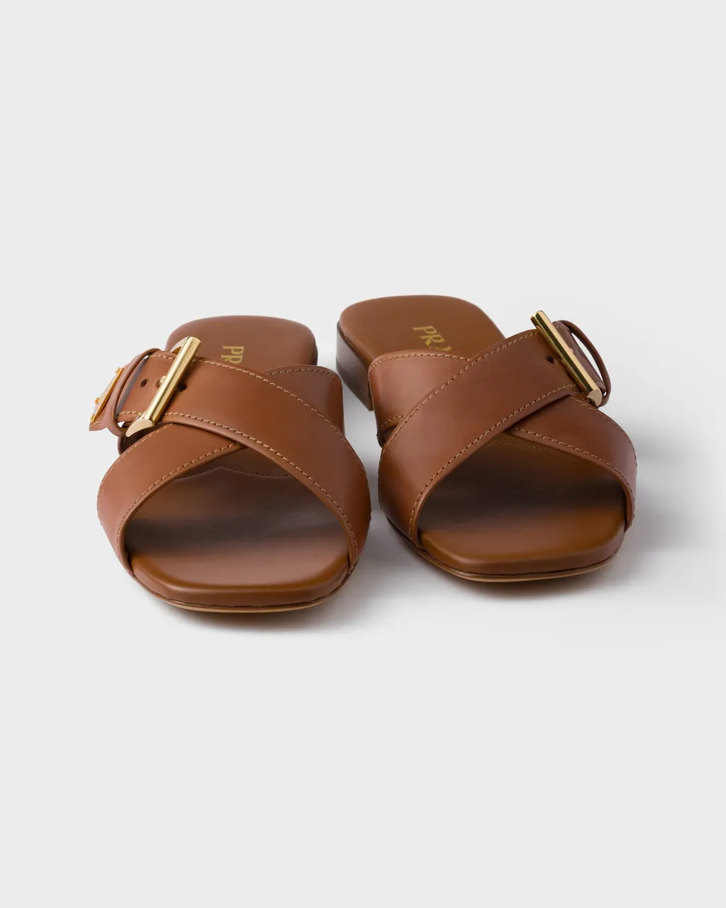 Logo Plaque Buckled Sandals