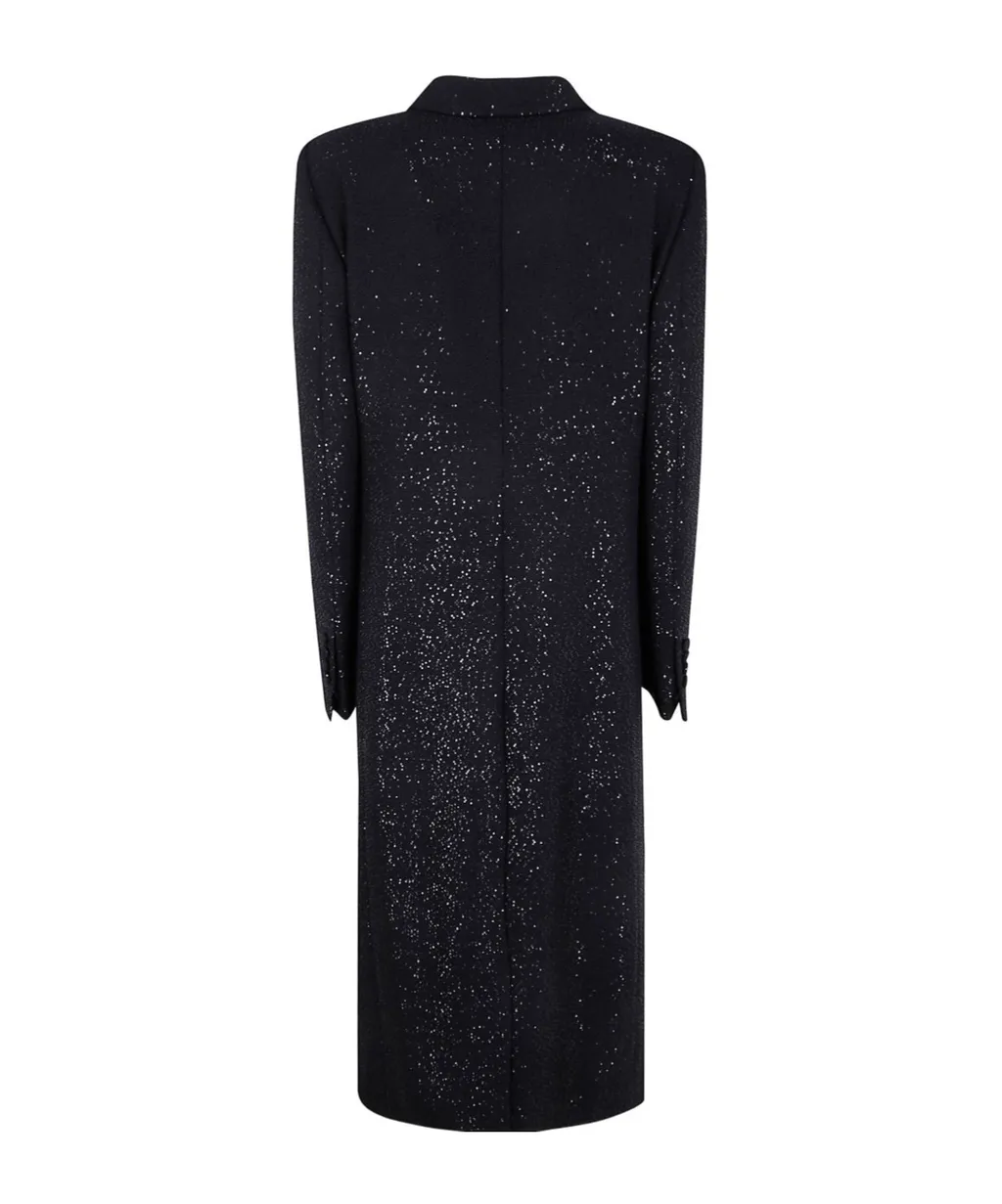 Sequin Embellished Double-Breasted Coat