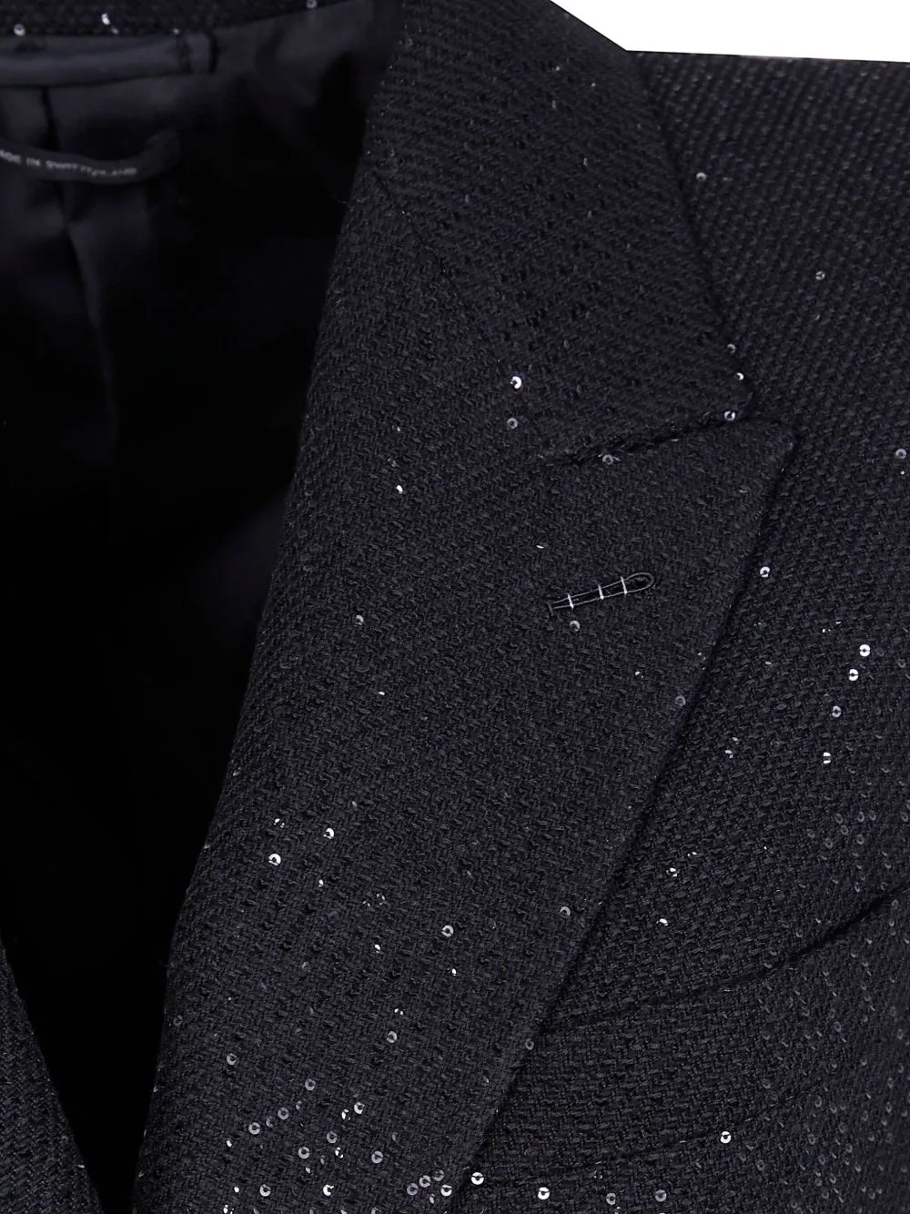 Sequin Embellished Double-Breasted Coat