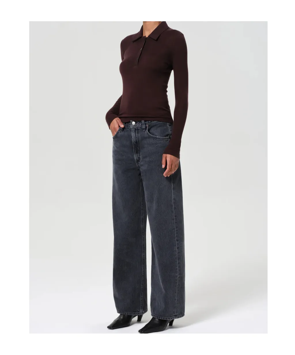 Long-Sleeved Polo Shirt