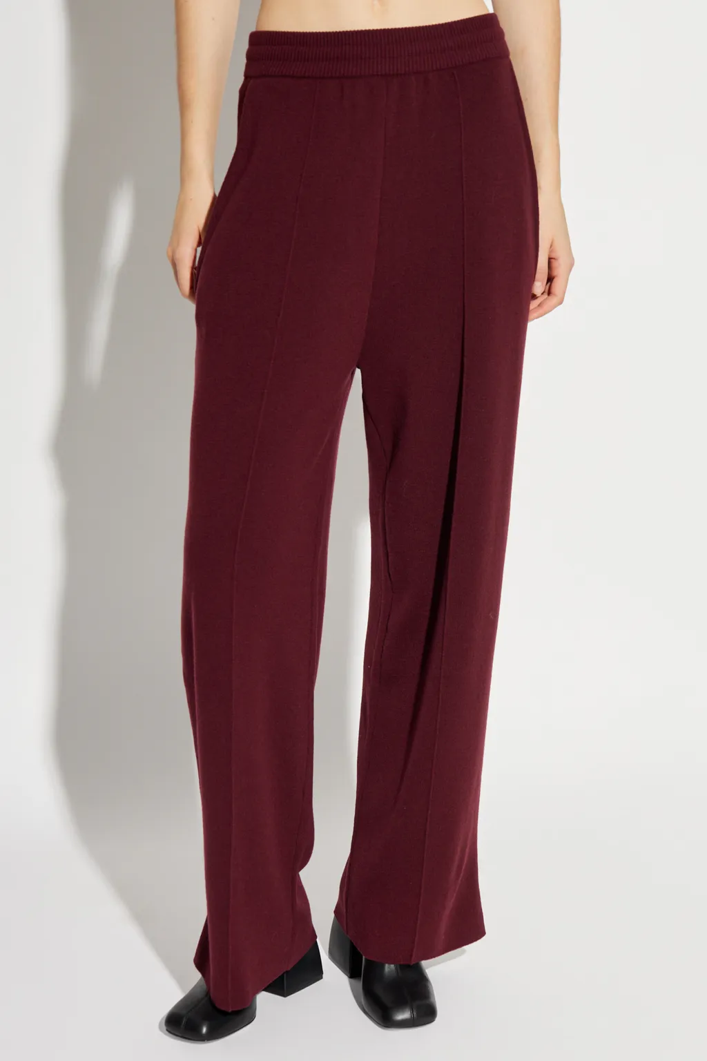 Mid-Rise Straight Leg Trousers