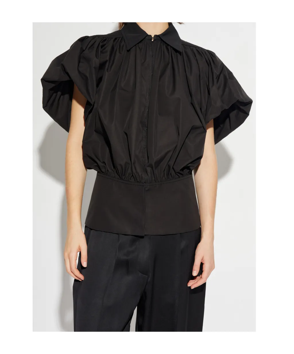 Puff Sleeved Gathered Top