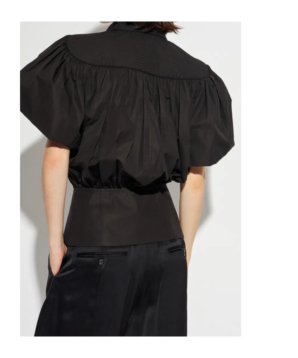 Puff Sleeved Gathered Top
