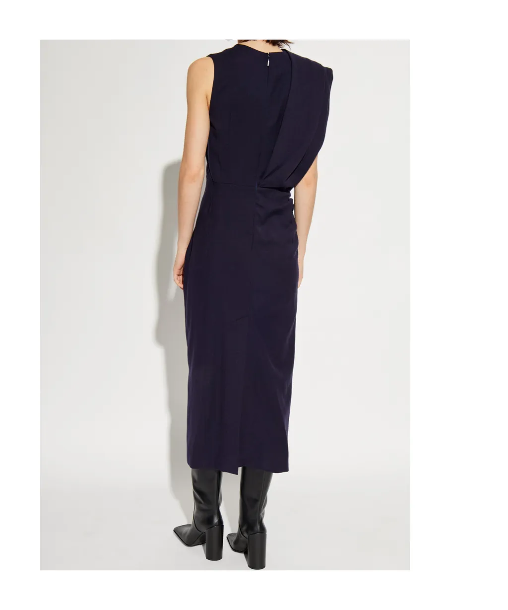 Sleeveless Asymmetrical Wrinkled Dress