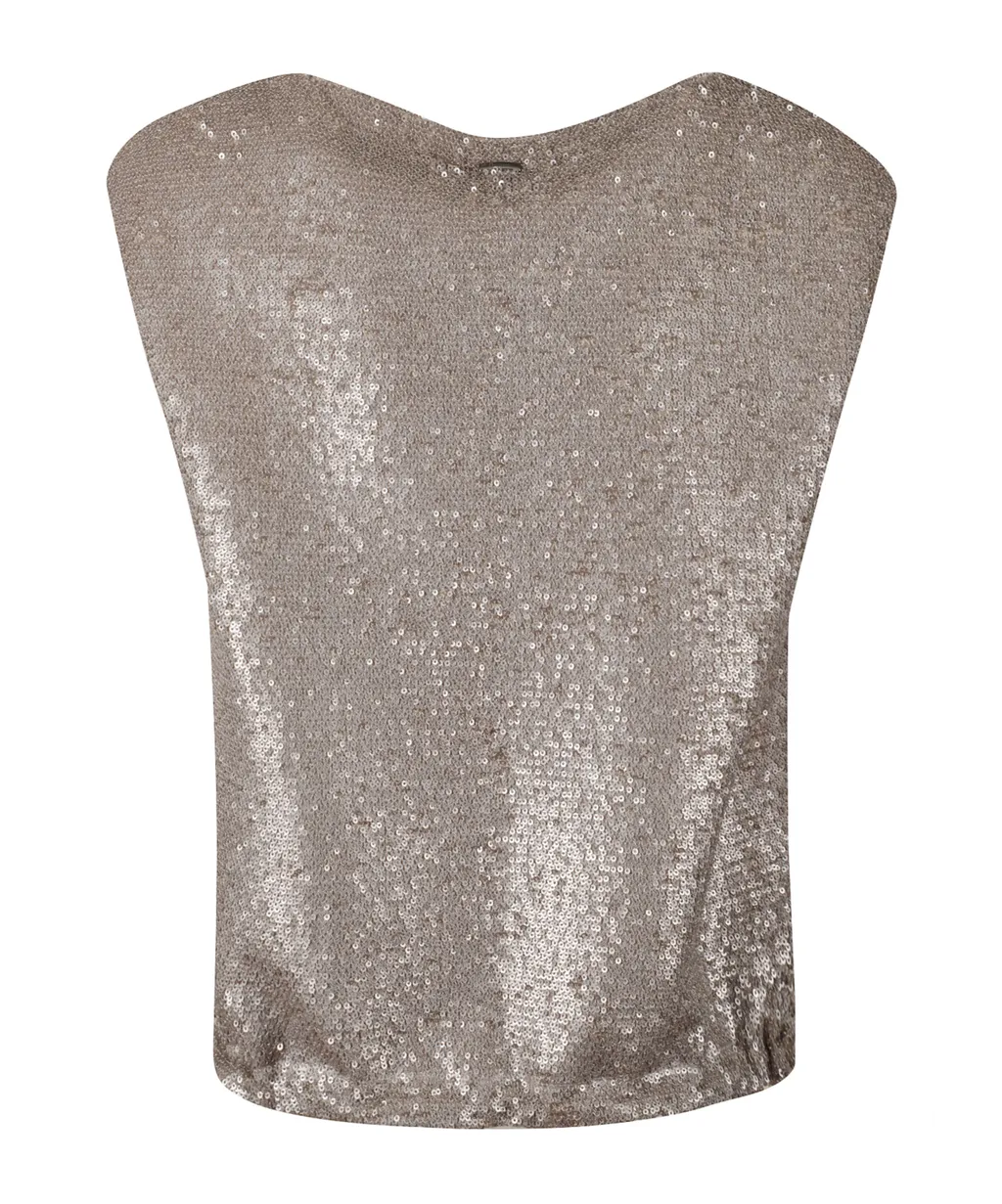 Sequin-Embellished Top