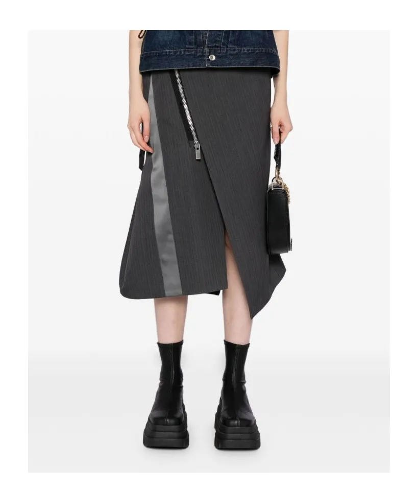 Asymmetric Midi Skirt