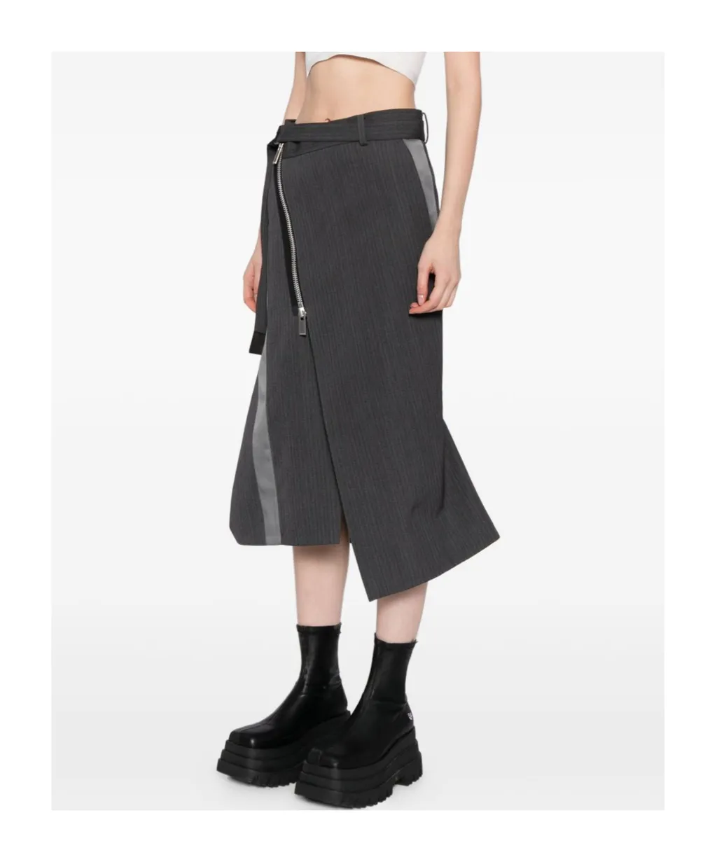 Asymmetric Midi Skirt