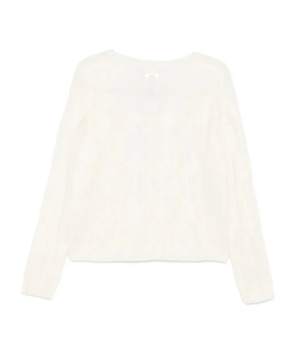 Cable-Knit Cropped Sweater