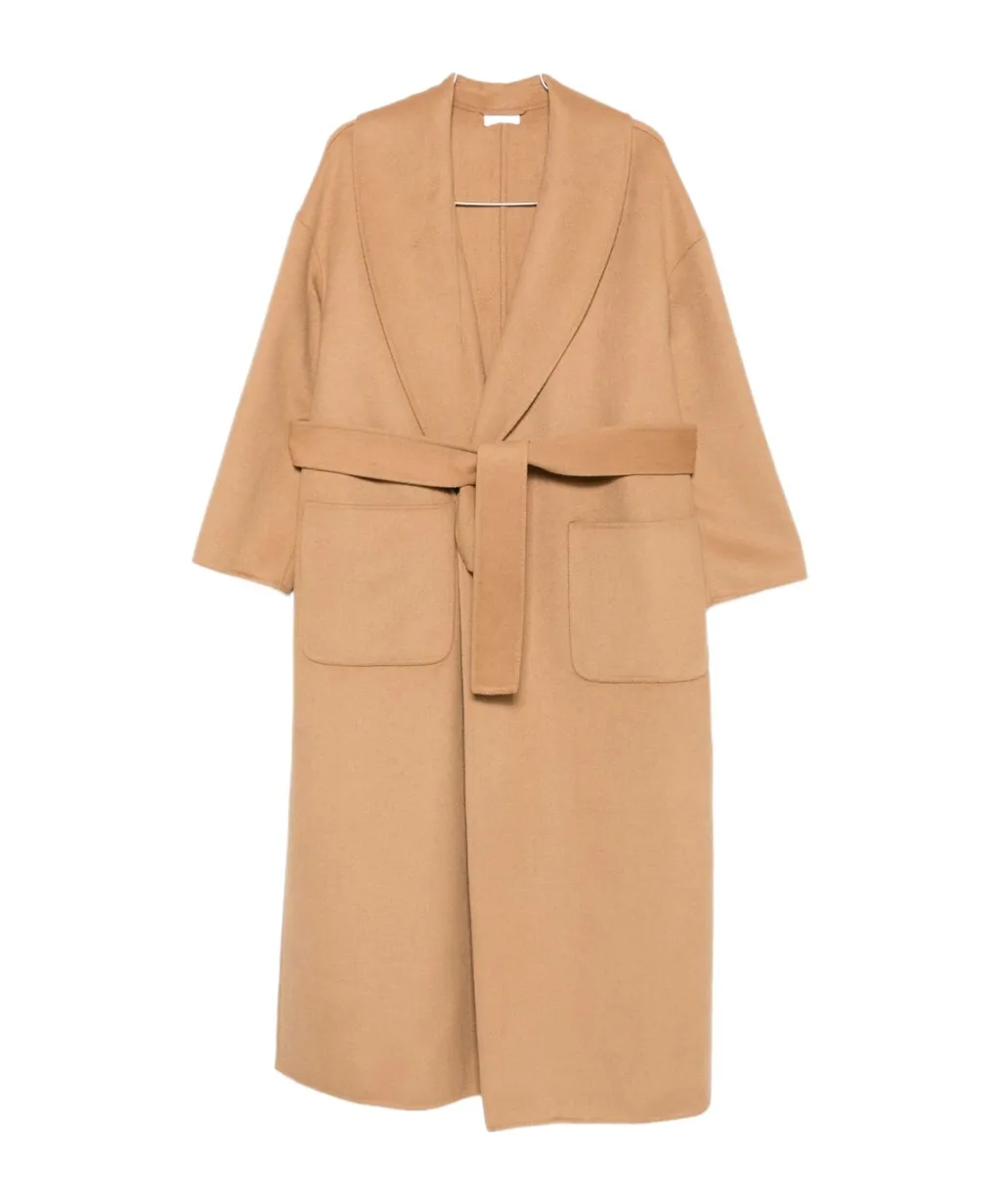 Belted Patch-Pocket Coat