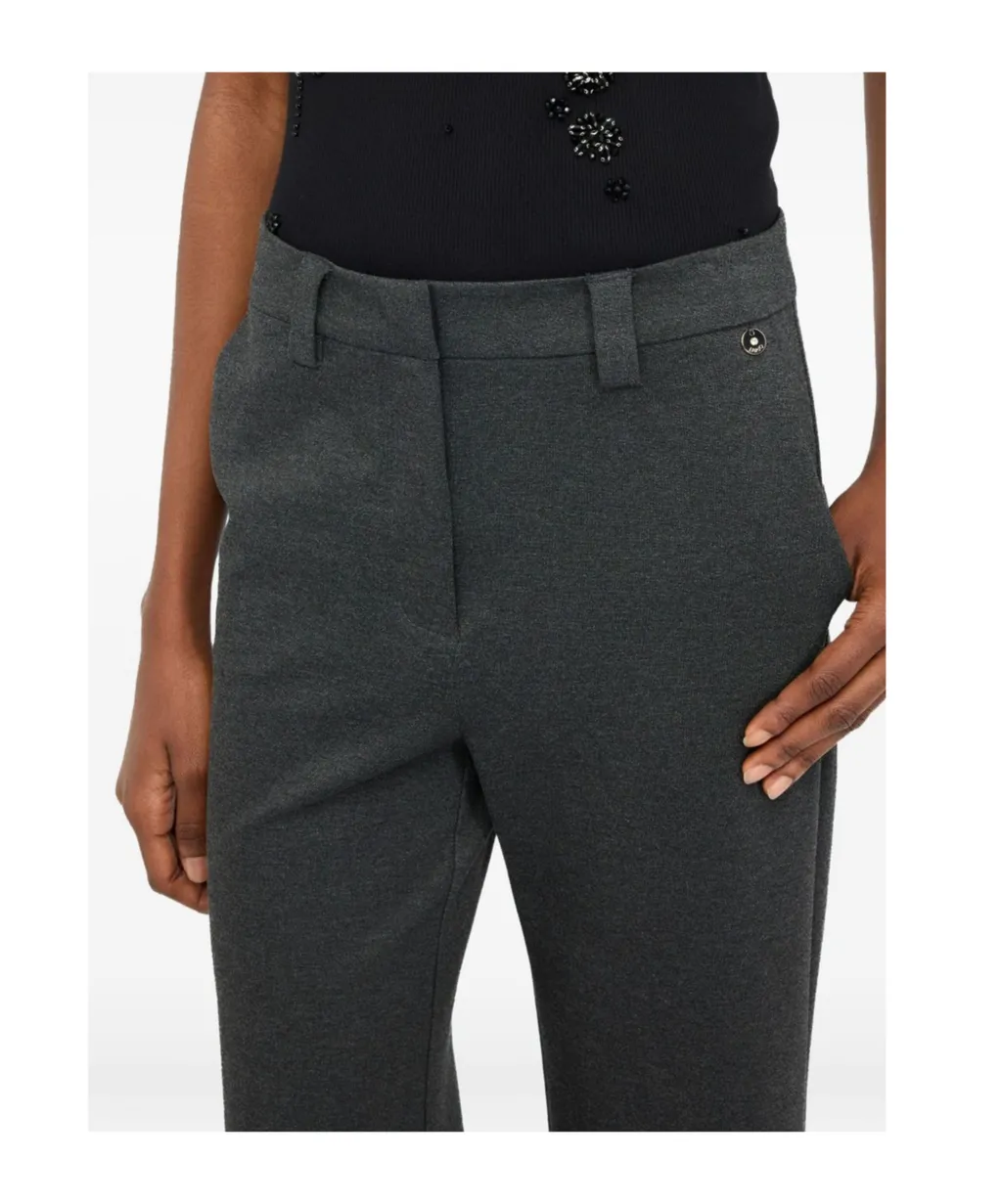 High-Waisted Flared Casual Pants