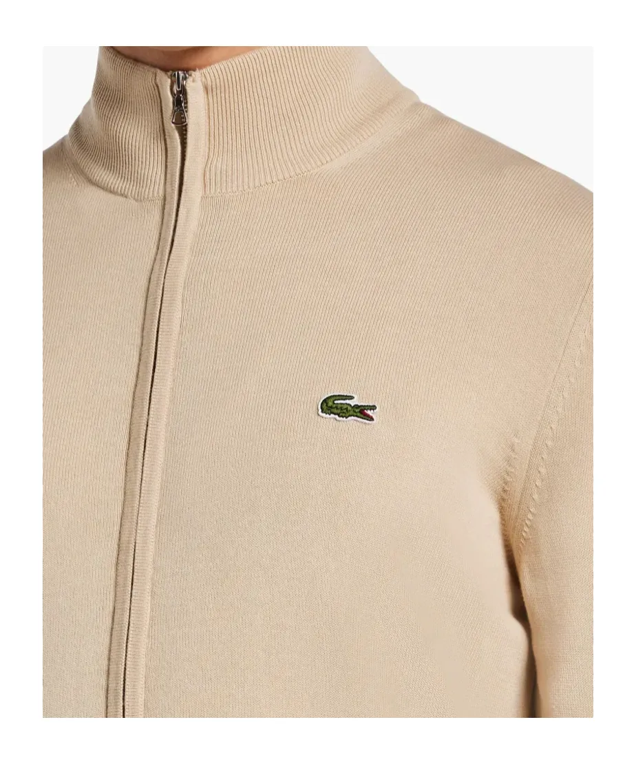 Logo-Patch Zip-Up Cardigan