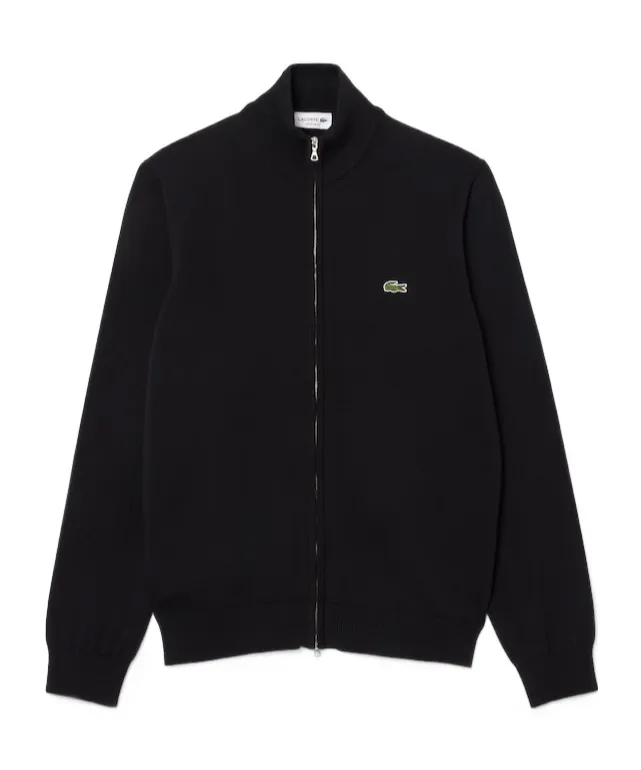 Logo-Patch Zip-Up Cardigan