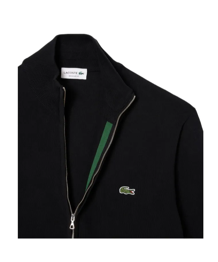 Logo-Patch Zip-Up Cardigan