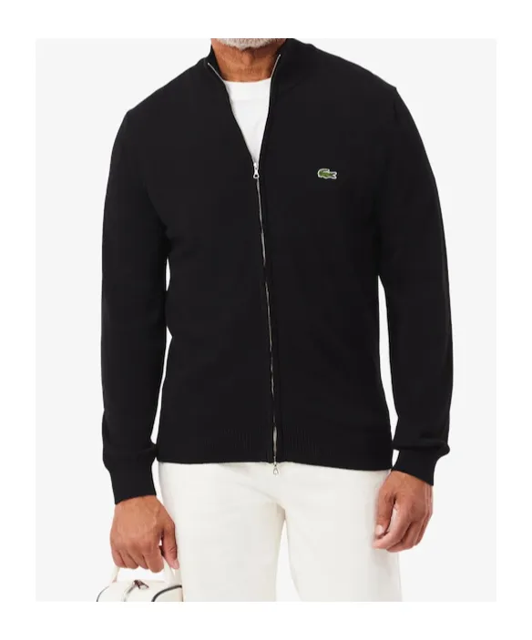 Logo-Patch Zip-Up Cardigan