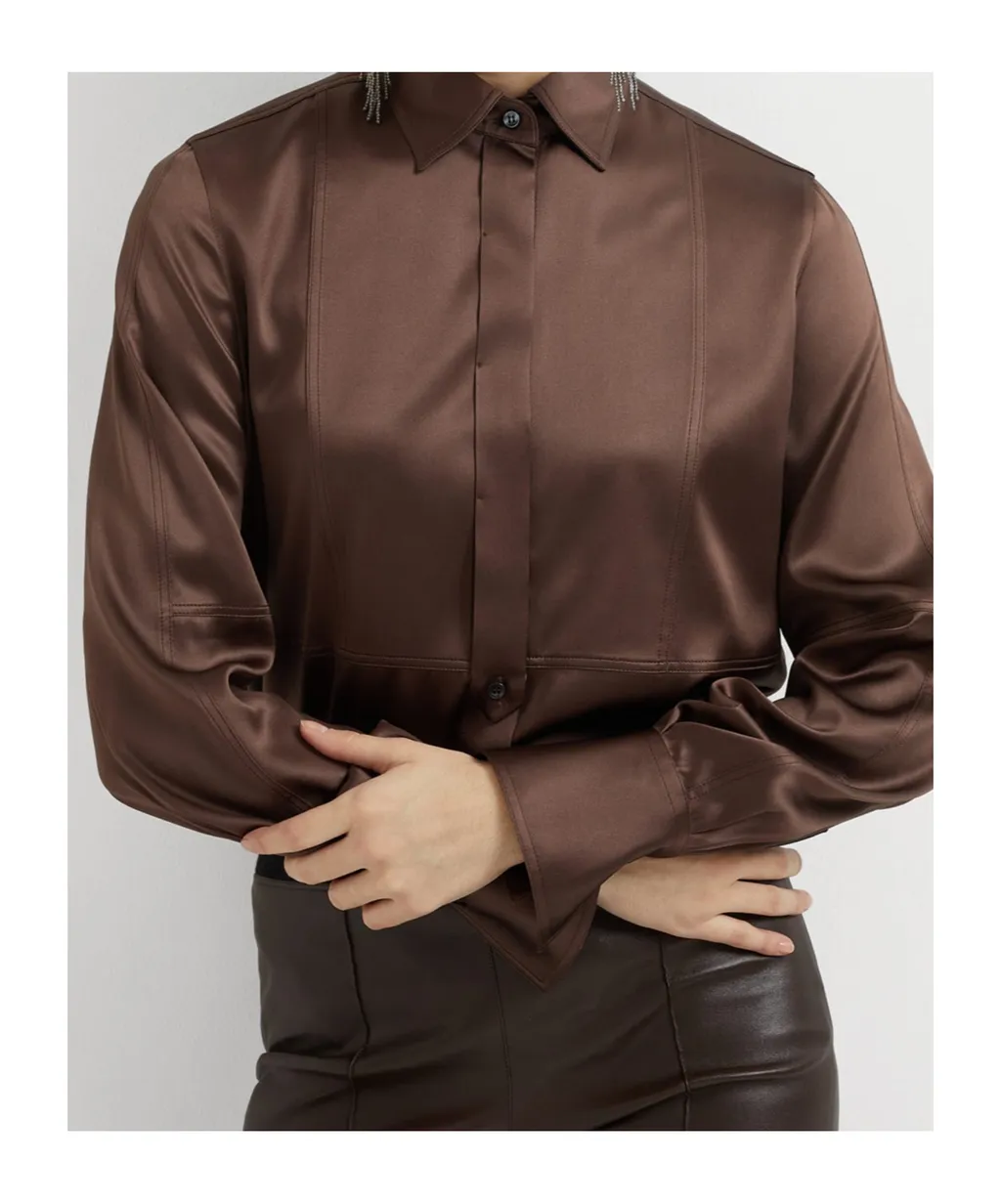 Long Sleeved Straight Hem Shirt