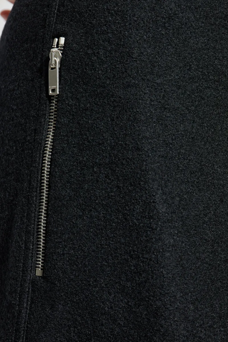 Zip Detailed Wide Leg Trousers