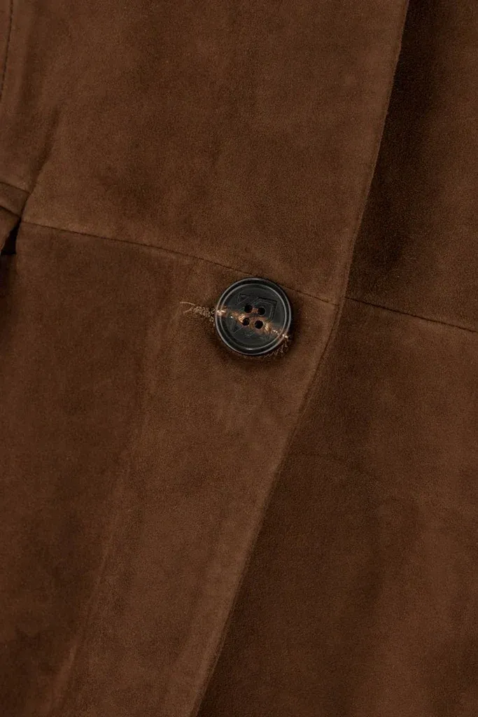 Suede Button Blazer