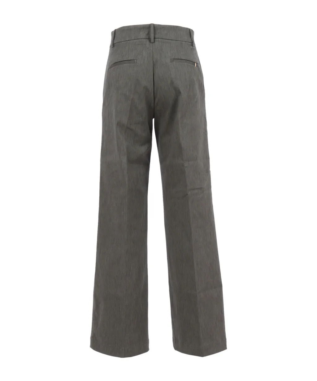 Wide-Leg Chino Trousers