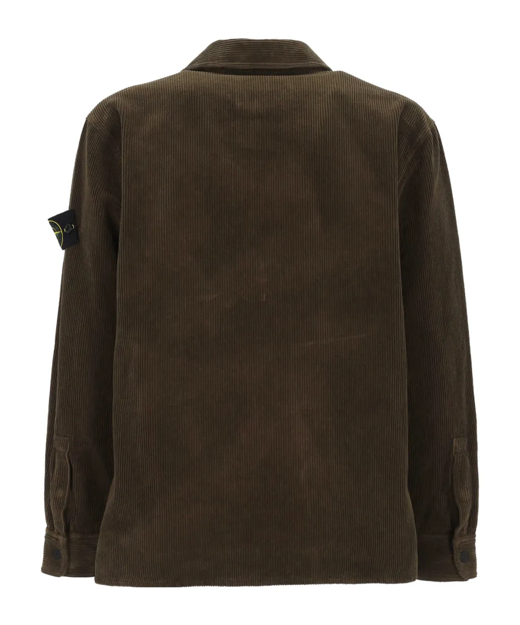 Compass Patch Buttoned Overshirt
