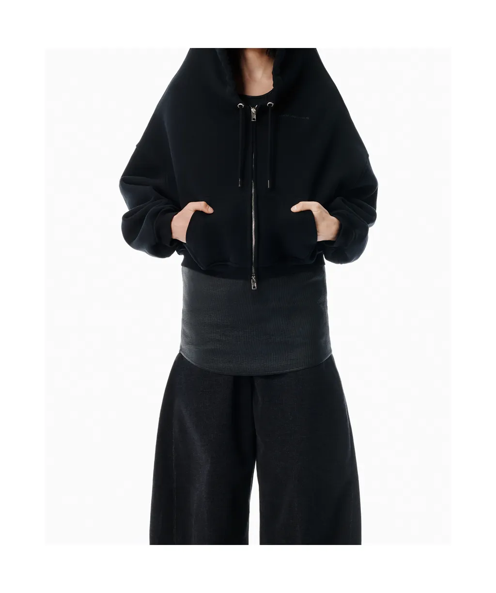 Zip-Up Drawstring Hoodie