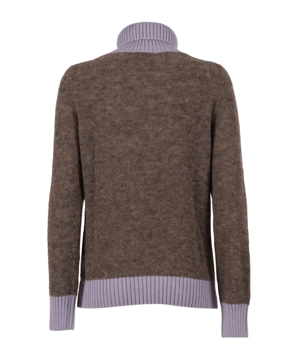 High-Collar Knit Jumper